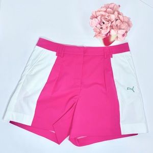 Puma Dry-Cell Golf Pink/White Golf Shorts Women's